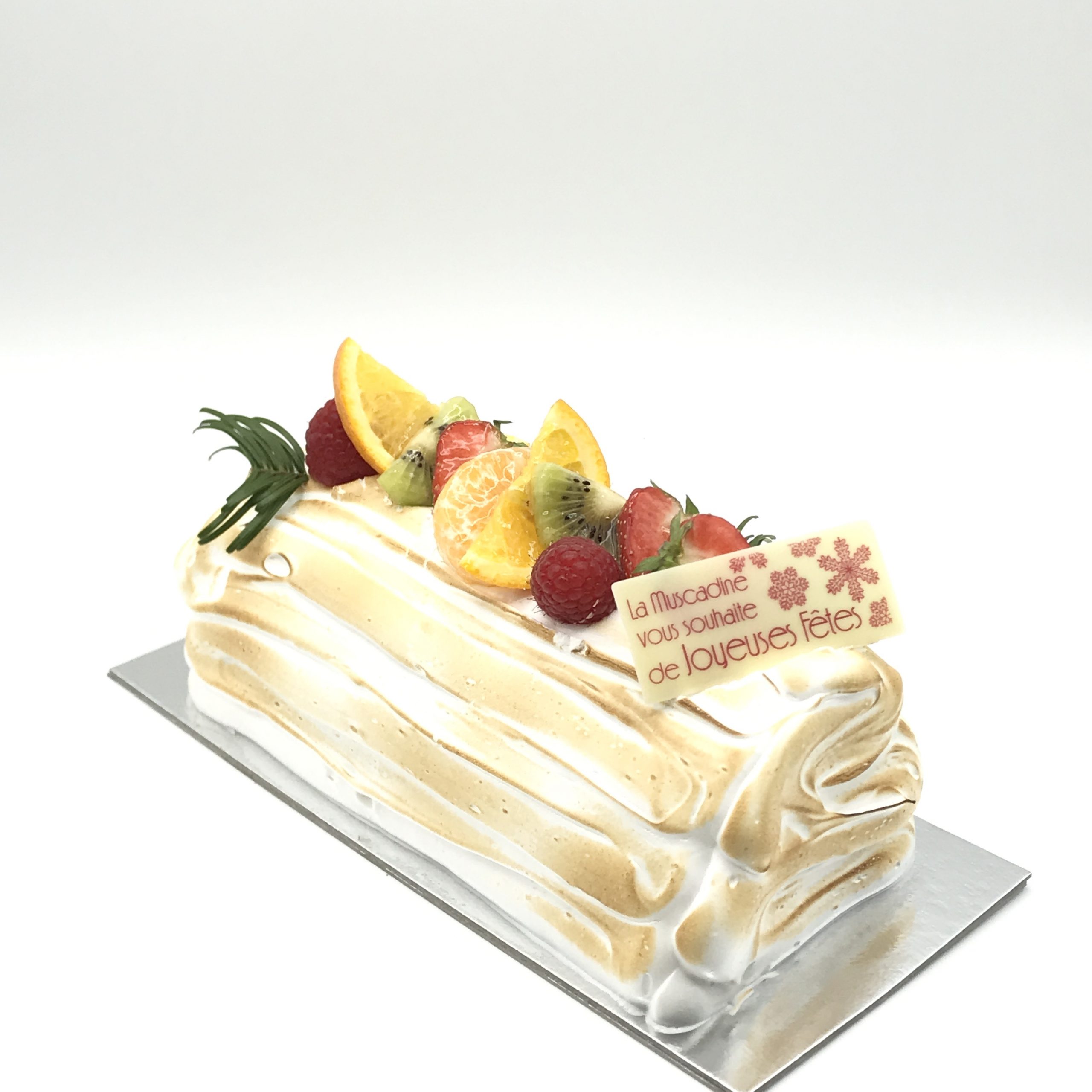 Bûche pâtissière framboisier